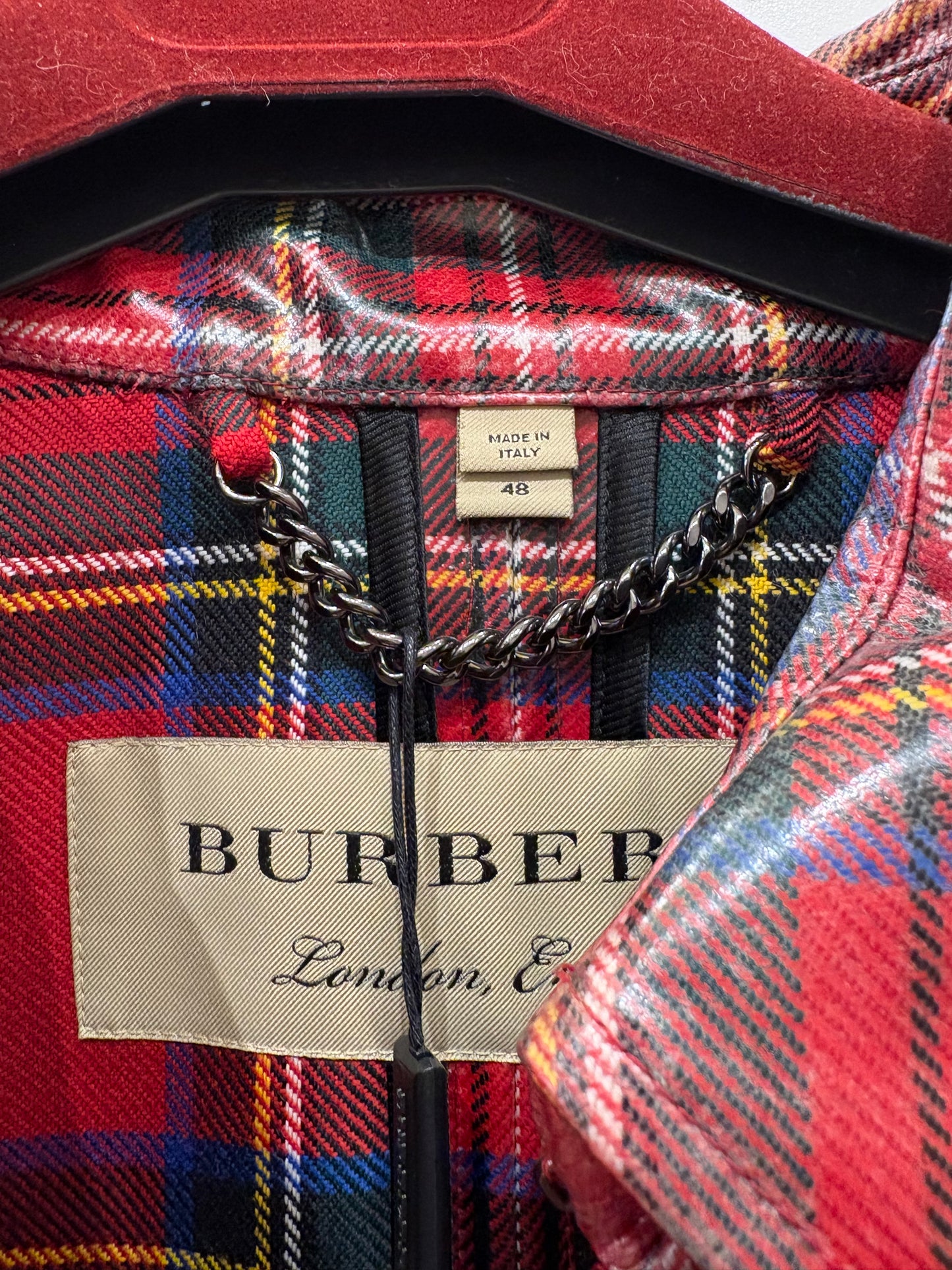 Burberry trench coat  lungo in vinile e lana vergine