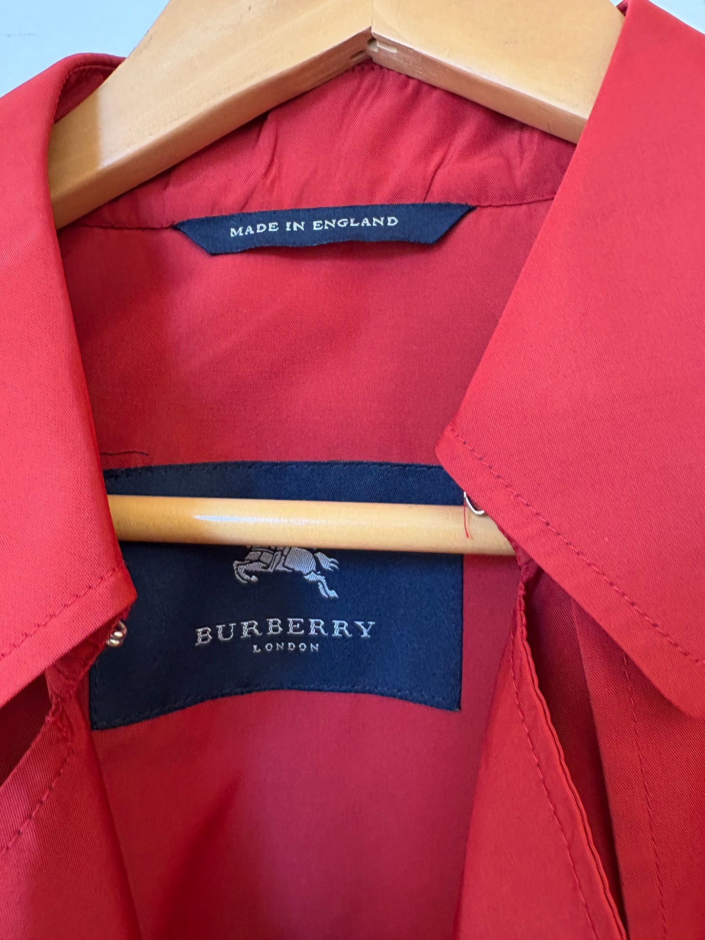 Burberry trench tecnico sfoderato  rosso