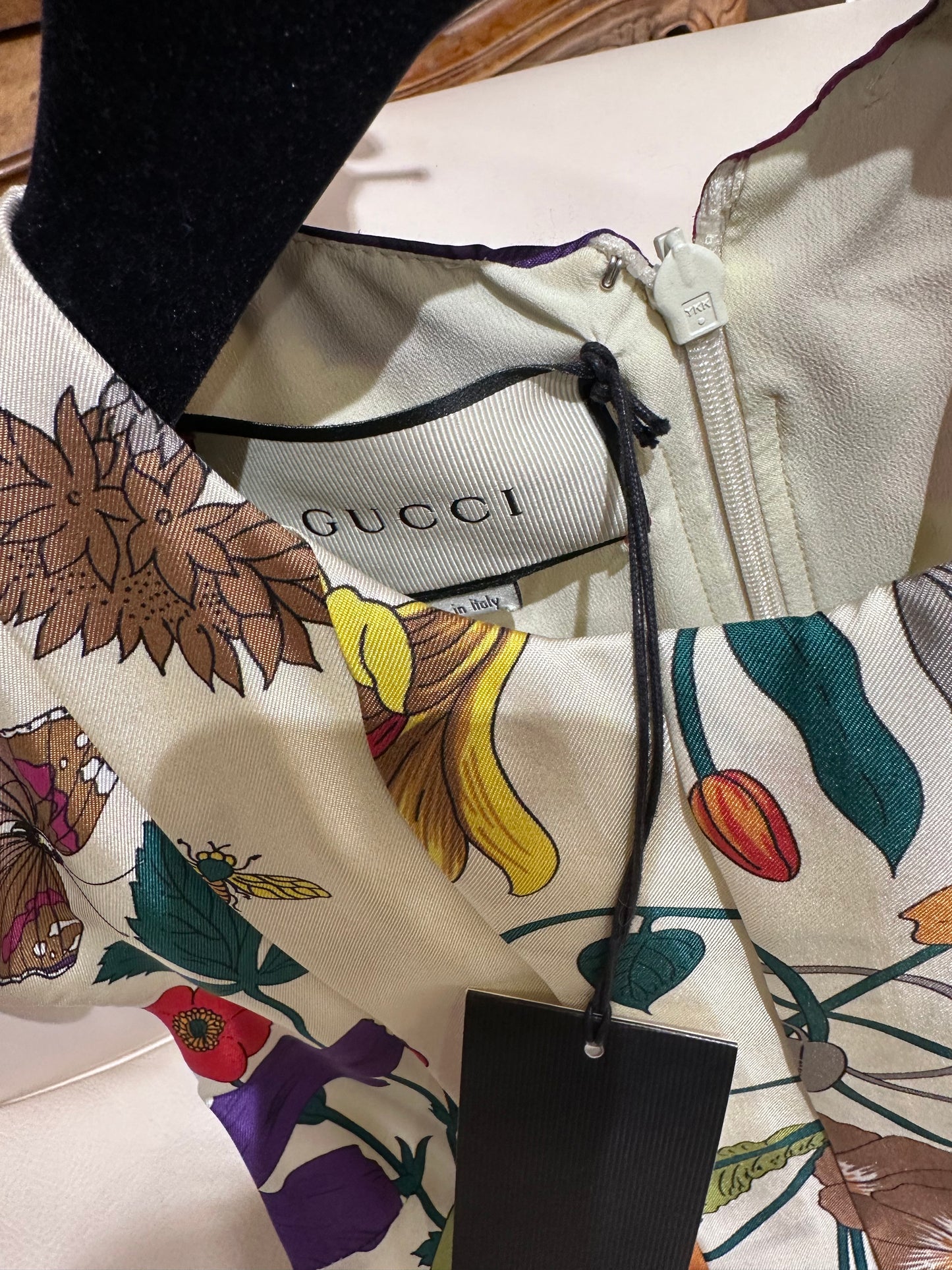 Gucci Flora abito lungo in seta