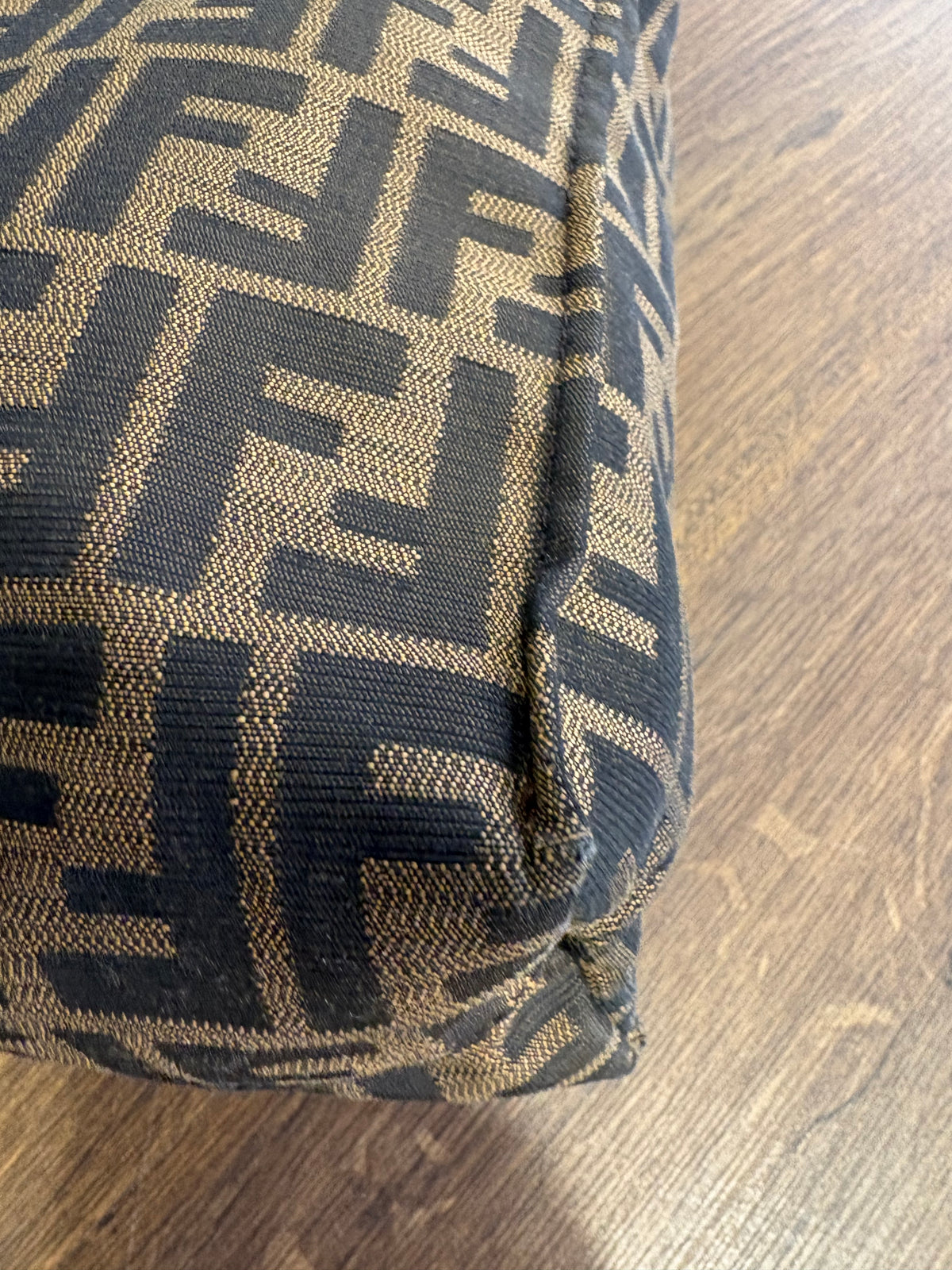 Fendi shopping bag a mano tela e pelle