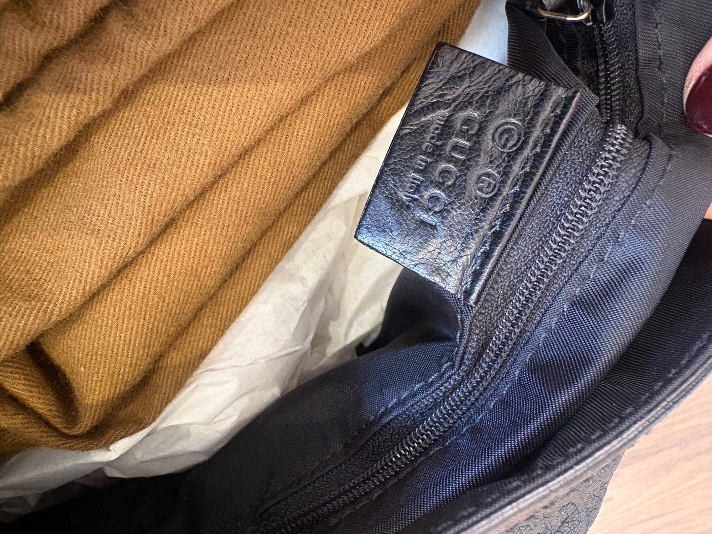 Gucci Full Moon borsa  a spalla in pelle Guccissima