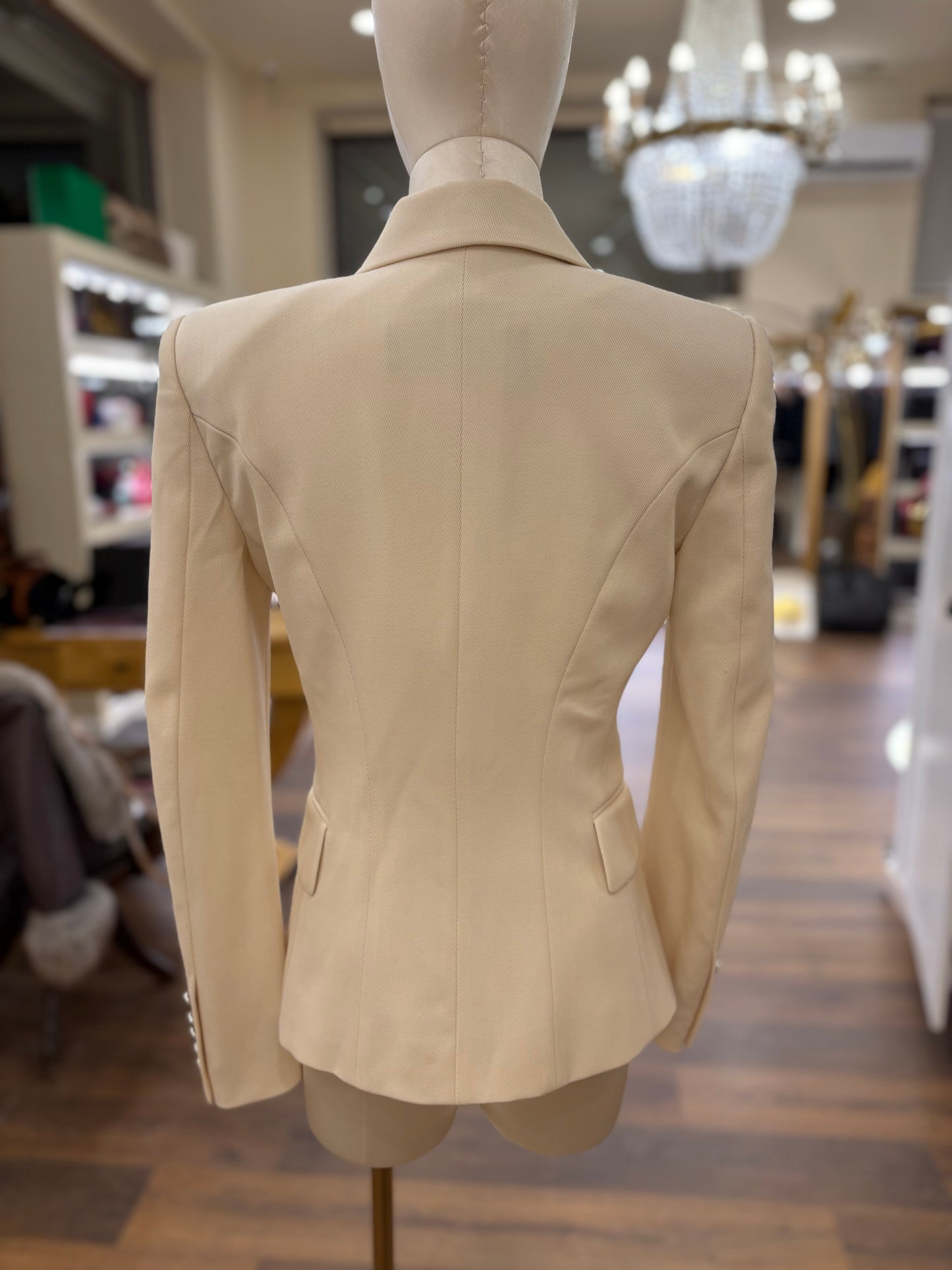 Balmain blazer doppio petto lana