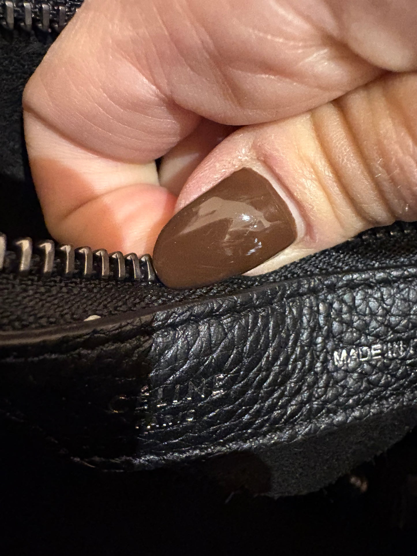 Céline Borsa a mano in pelle Micro Luggage Tote Nero