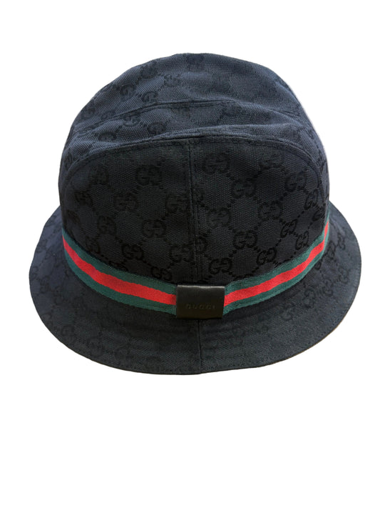 Cappello da Pescatore Gucci GG Supreme in Tessuto Tecnico e Cashmere-Lana