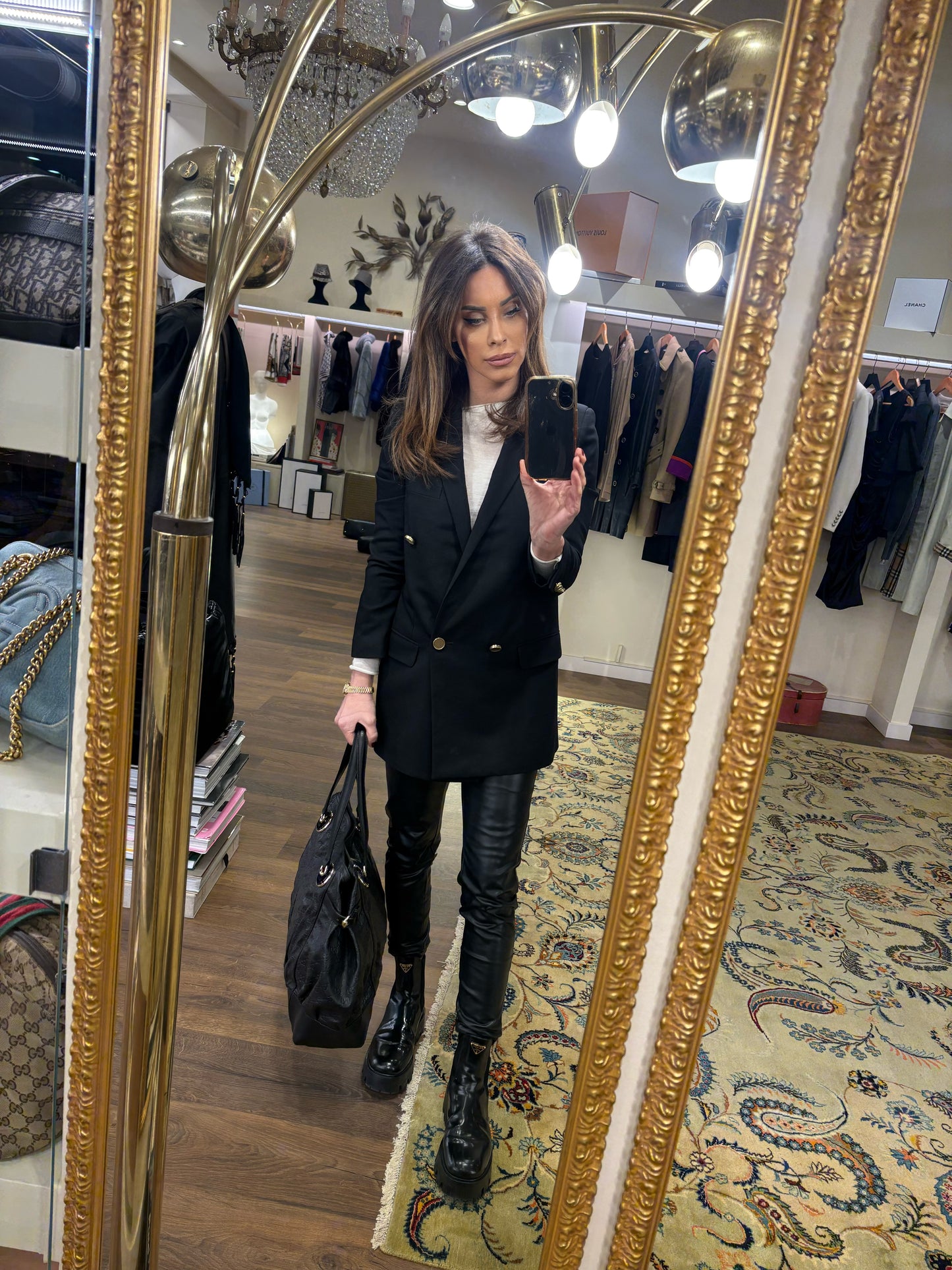 Gucci Full Moon borsa  a spalla in pelle Guccissima