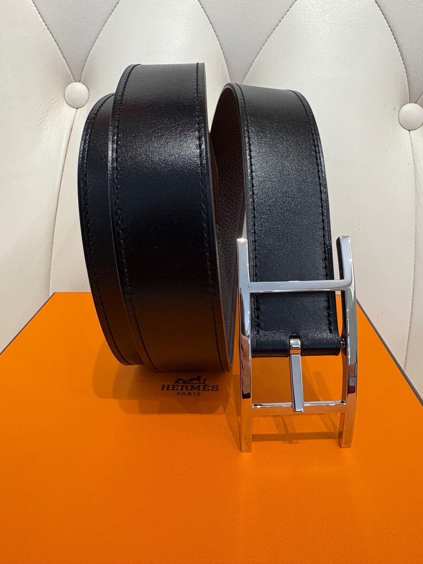 Hermès cintura uomo reversibile mis 100