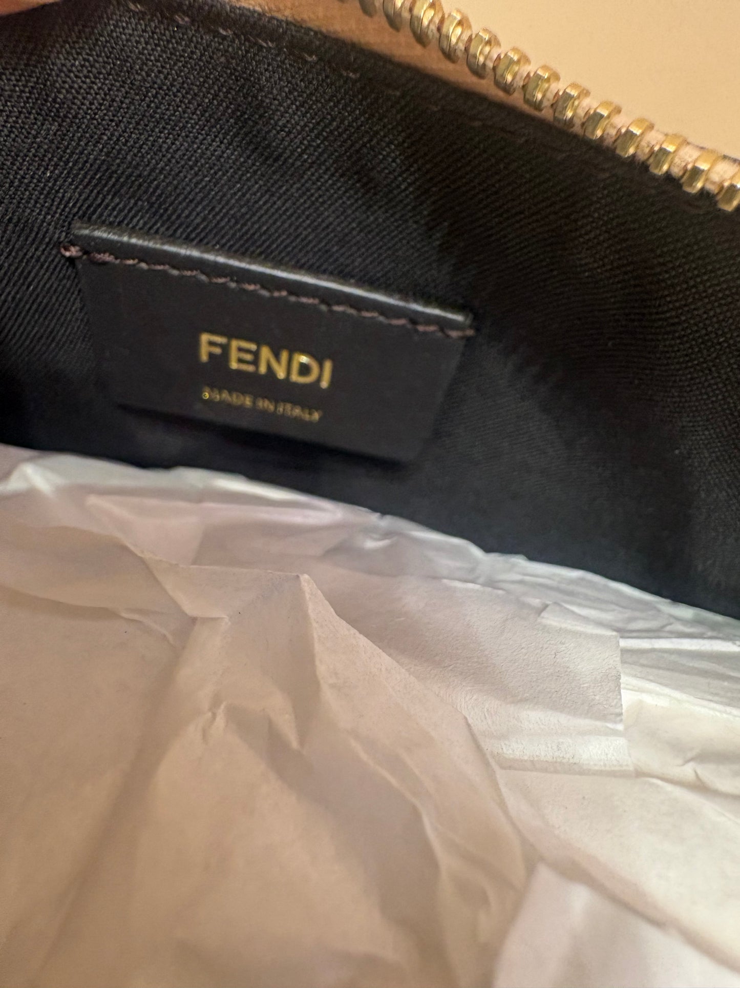 Fendigraphy piccola borsa Hobo in pelle rosa