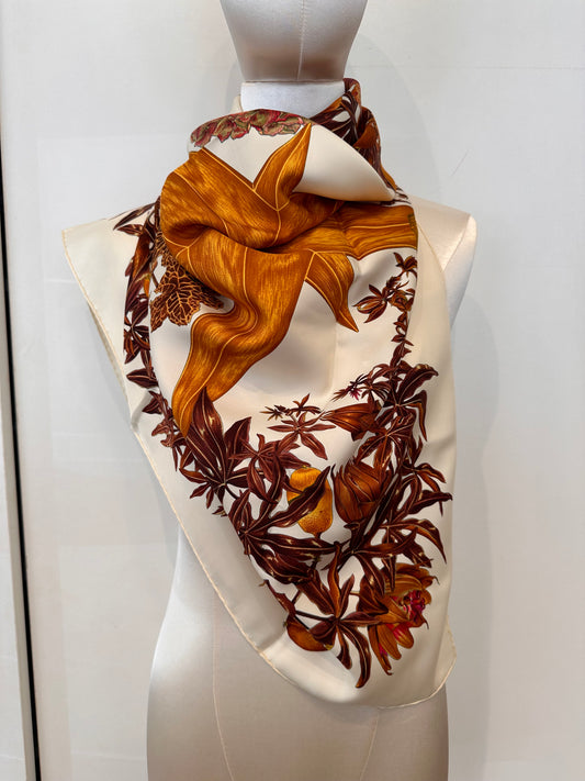 Hermès Paris foulard seta Passiflores