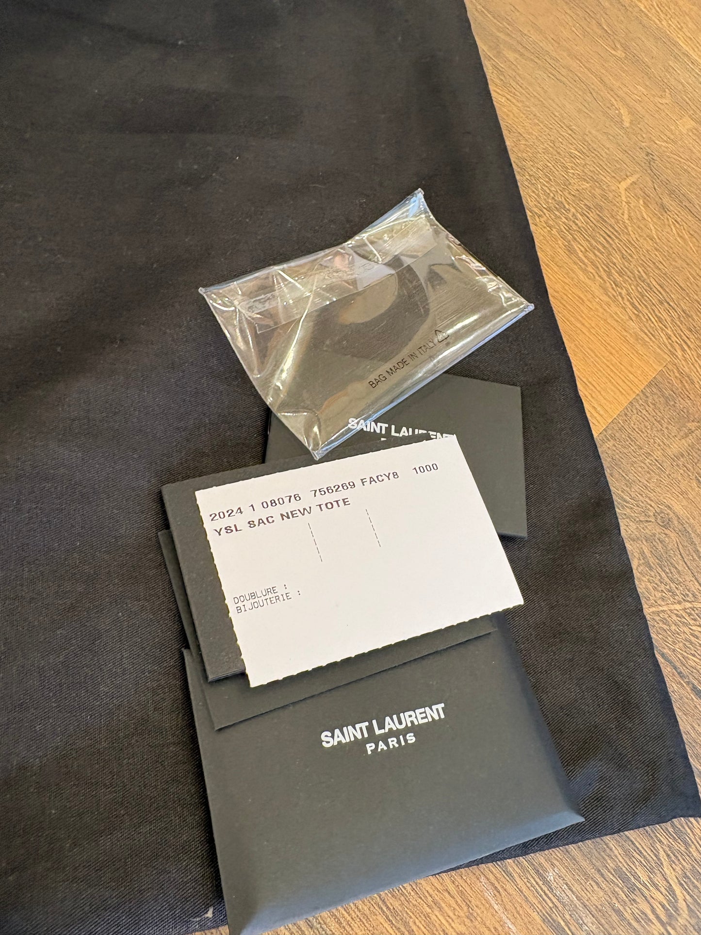 Saint Laurent shopper bag in silktech" trapuntato