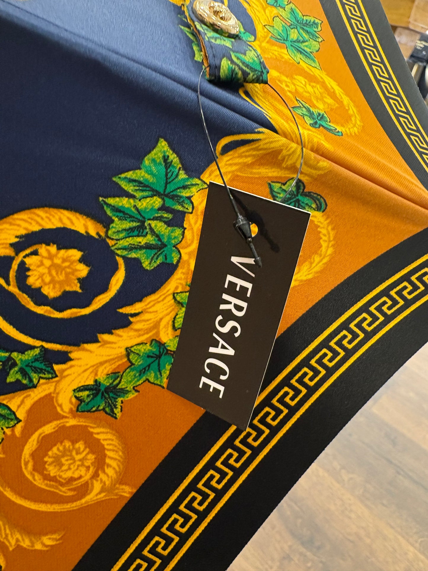 Versace ombrello  barocco blu giallo. Nuovo