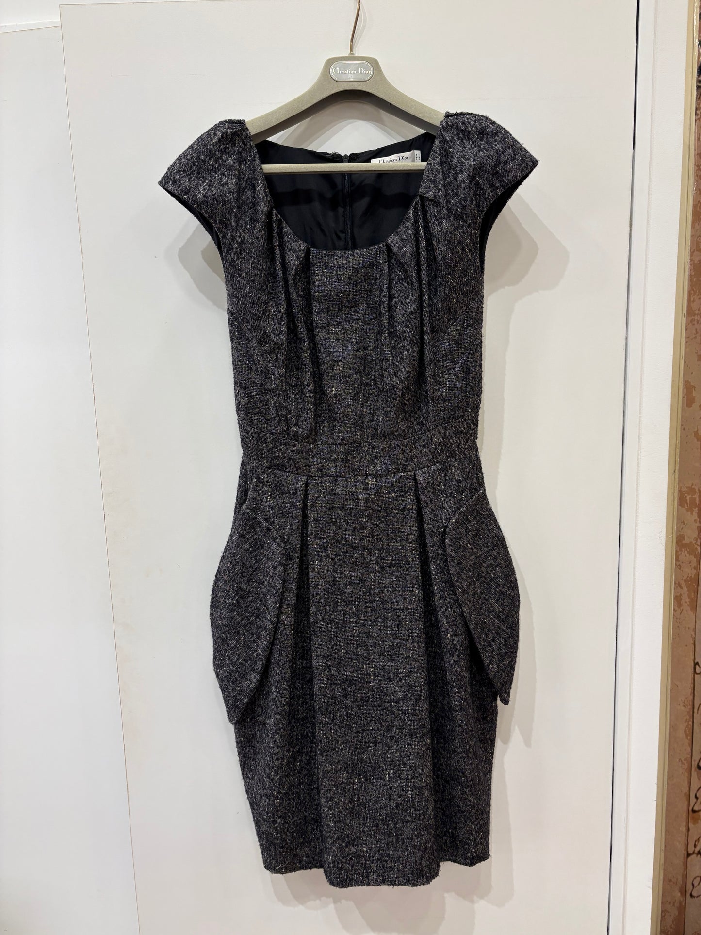 Christian Dior abito tweed in lana