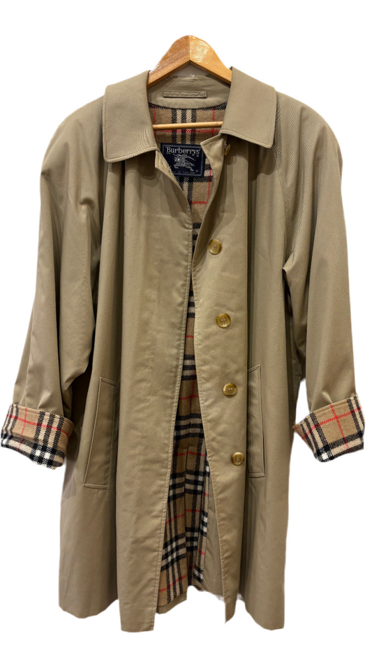 Burberrys trench dritto interno lana oversize