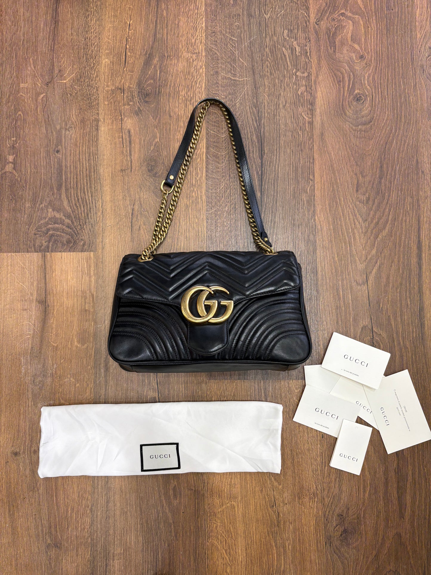 Borsa a spalla Gucci GG Marmont Large in pelle Matelassé - 30 cm