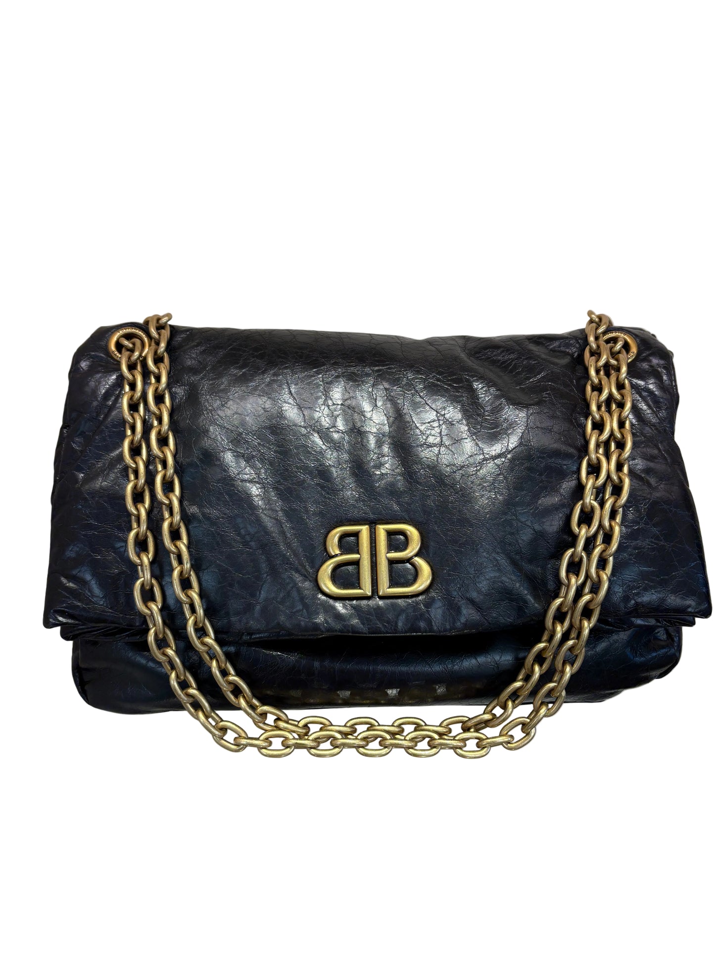 Balenciaga Monaco medium catena oro anticato
