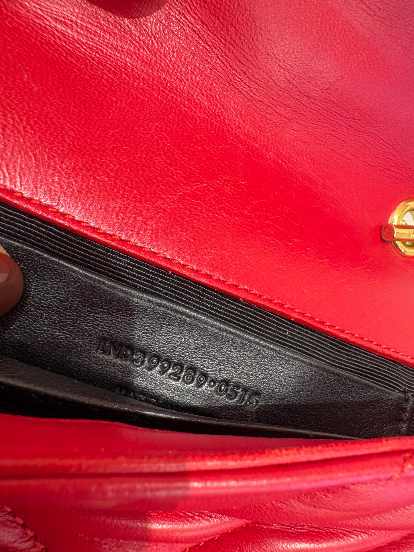 Saint Laurent Classic Baby Monogram Chain Bag in Matelassé Leather