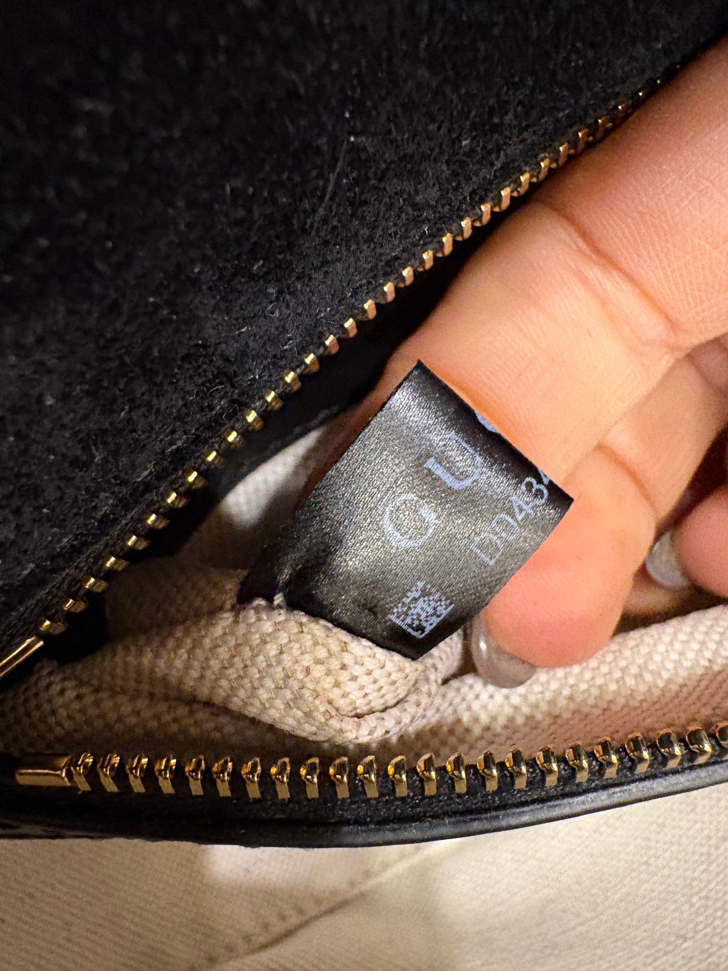 Gucci Blondie borsa in pelle verniciata nera nuova