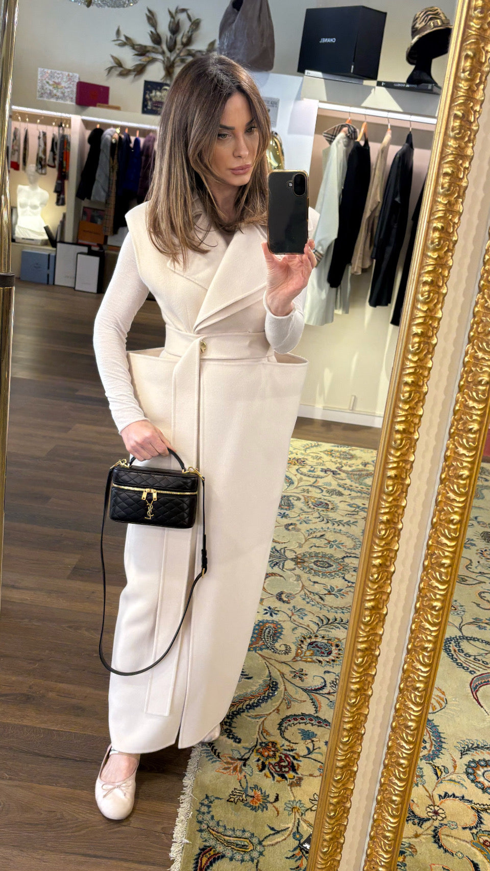 YSL GABY VANITY IN PELLE DI AGNELLO NERO. NUOVA