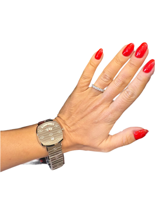 Gucci  Grip orologio Gucci Grip  in acciaio inossidabile con motivo GG inciso .nuovo