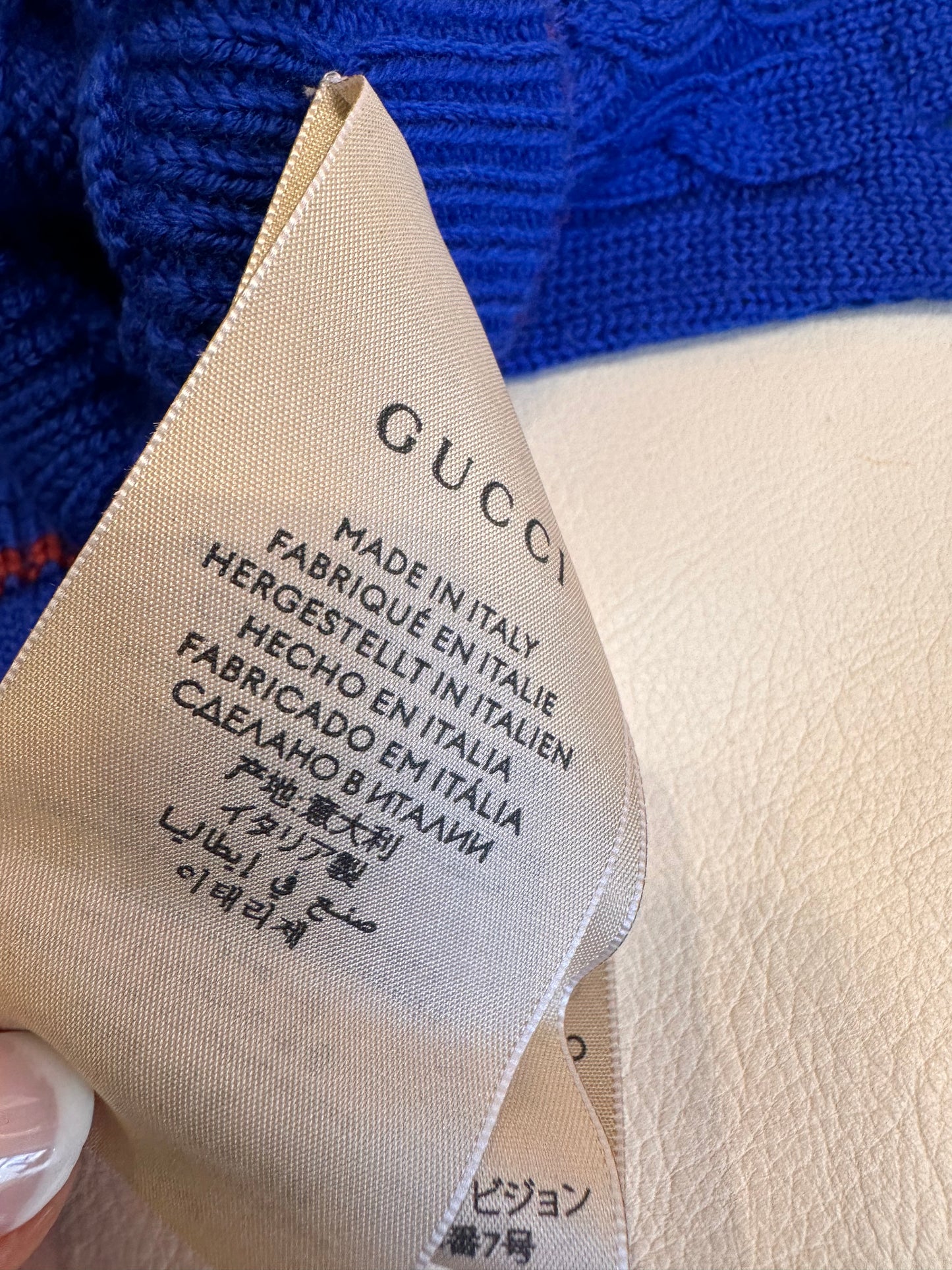 Gucci guanti lana e pelle