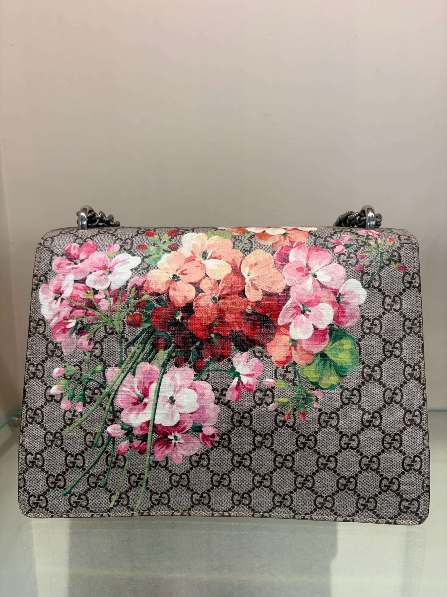 Gucci  Borsa a spalla Dionysus GG Supreme Blooms misura media