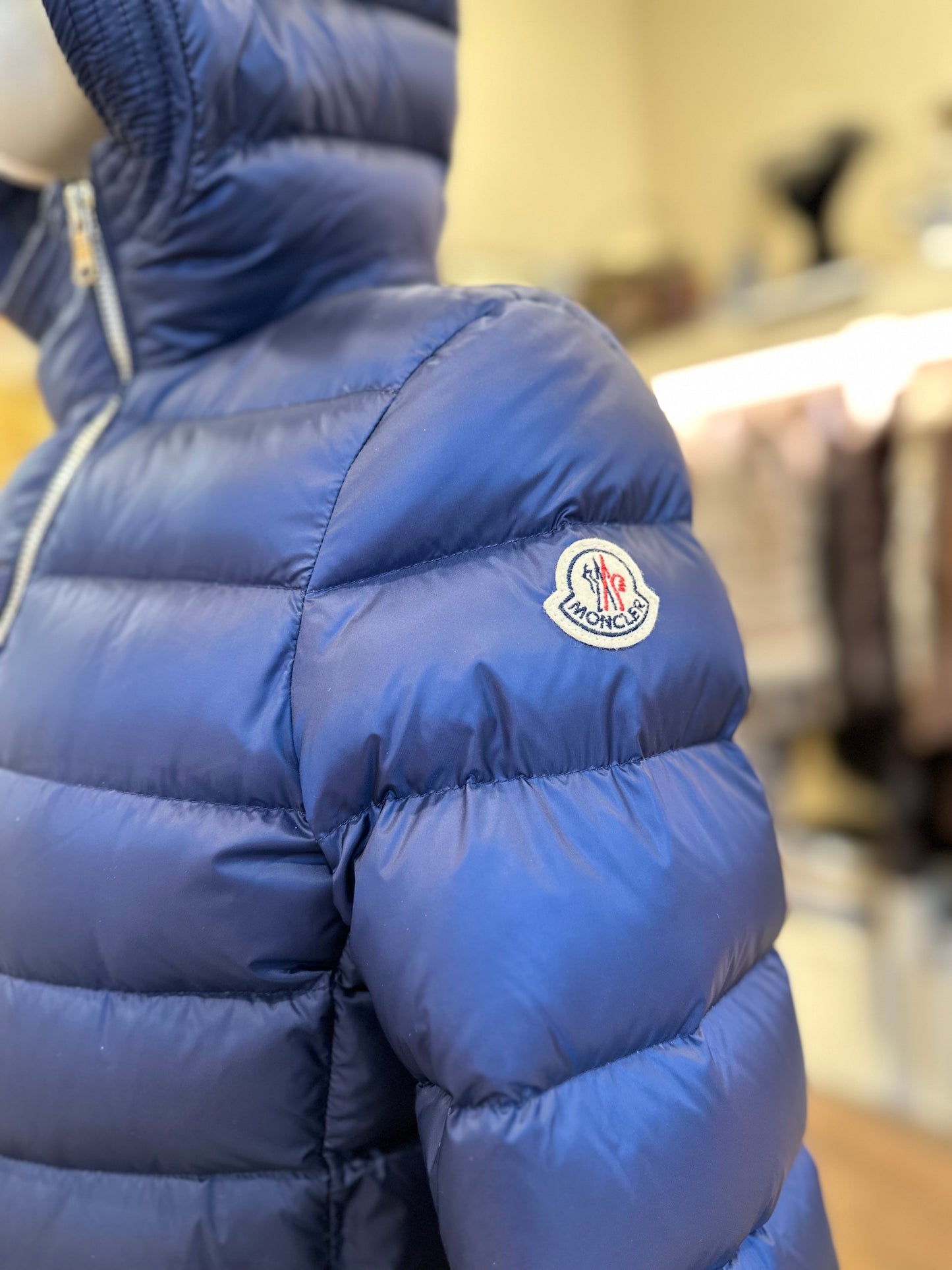 Moncler  piumino azzurro 14 anni 38/40 donna