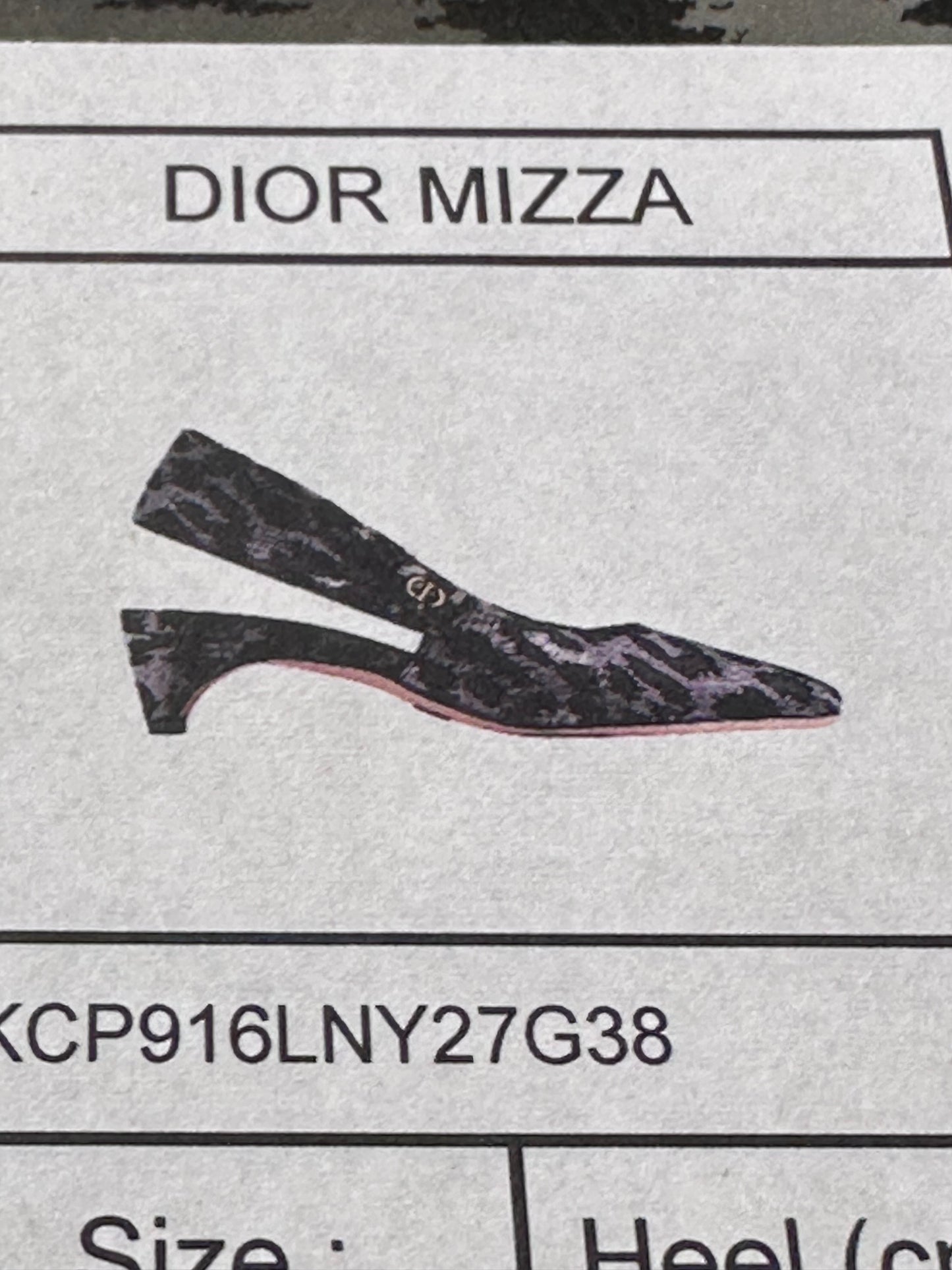 Dior Mizza slingback leo grigio