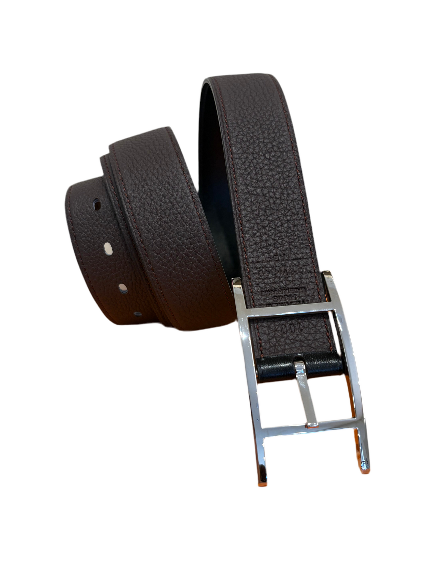 Hermès cintura uomo reversibile mis 100