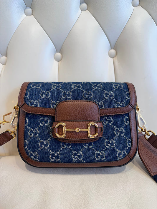 Gucci mini borsa denim 1955 nuova