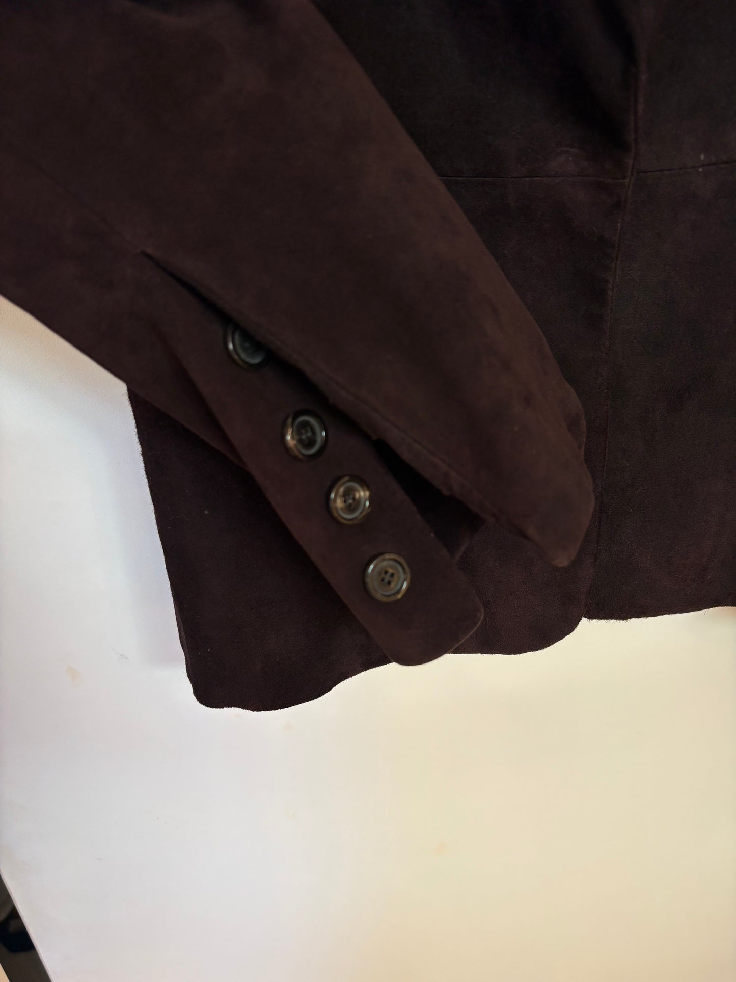 Gucci giacca in camoscio melanzana 38