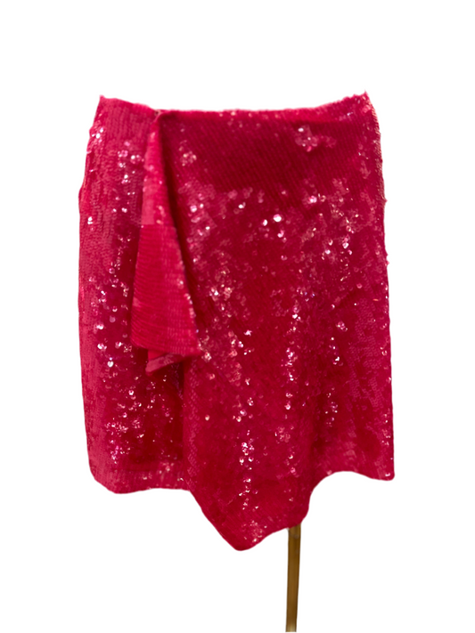 Alberta Ferretti gonna rosa  fluo paillettes