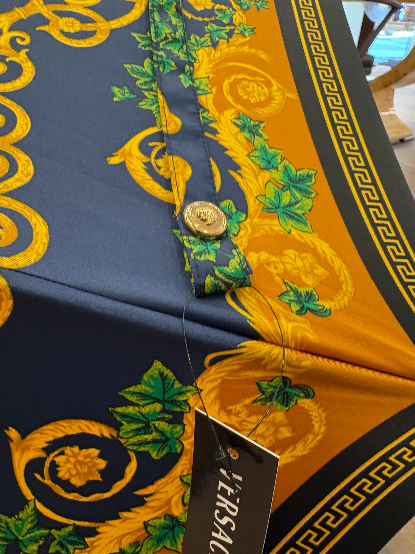 Versace ombrello  barocco blu giallo. Nuovo