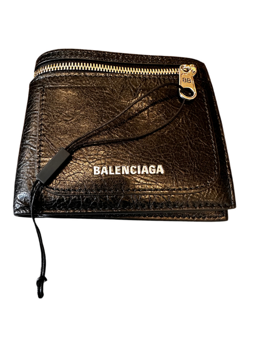 Balenciaga portafoglio Bi- Fold Superbusy pelle nuovo