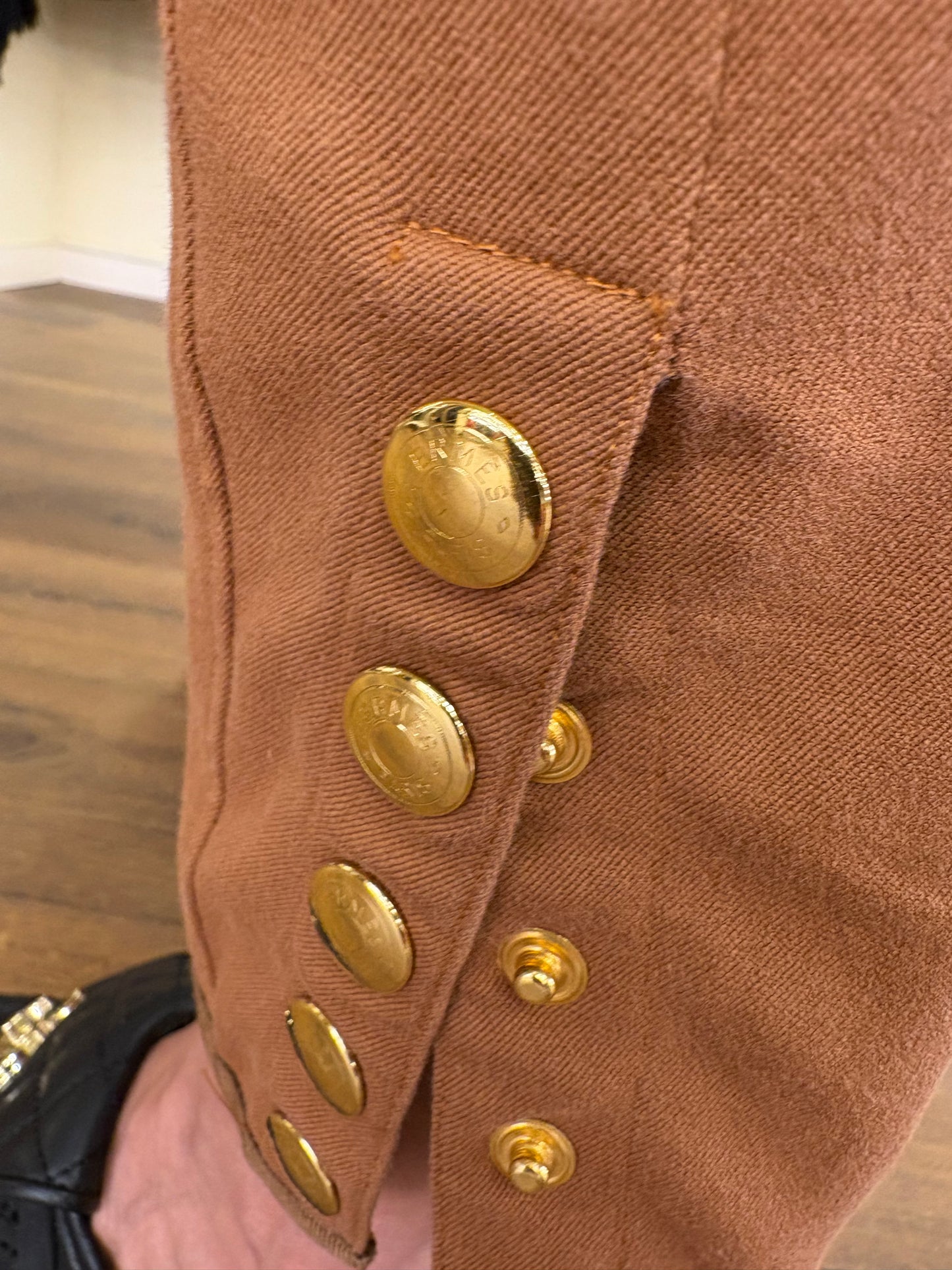 Hermès pantaloni cavallerizza cotone biscotto