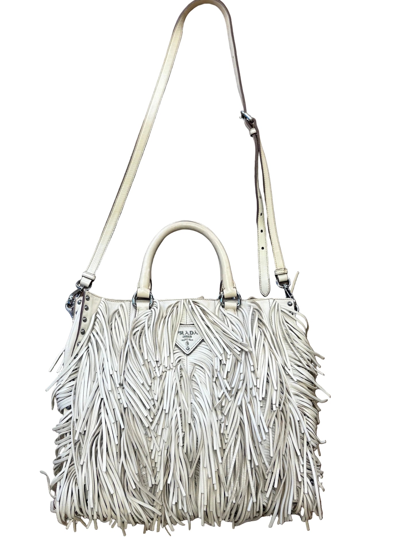 Borsa Prada Cera Nappa Leather Fringe