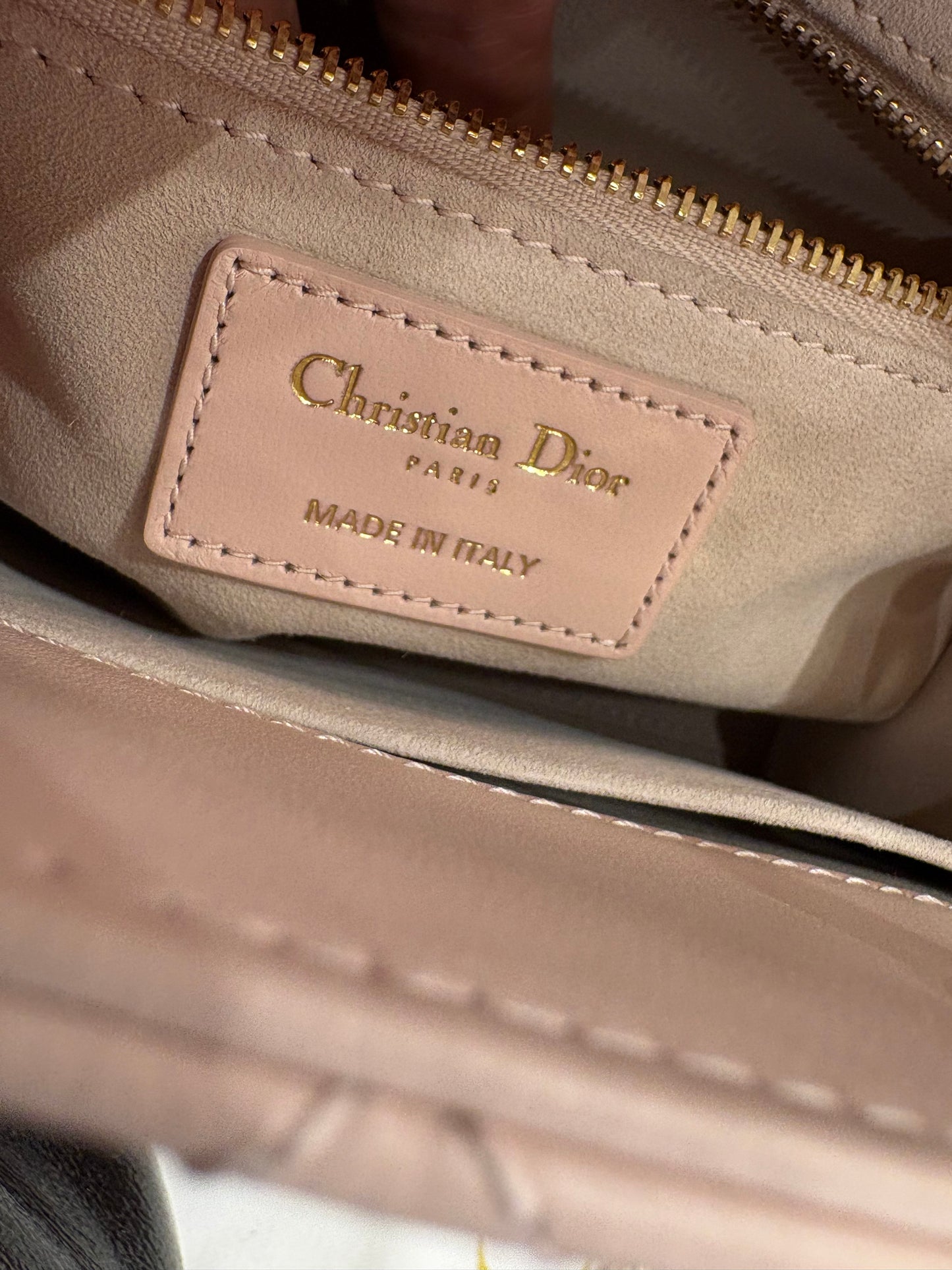 Dior Lady small in pelle cannage rosa hw gold