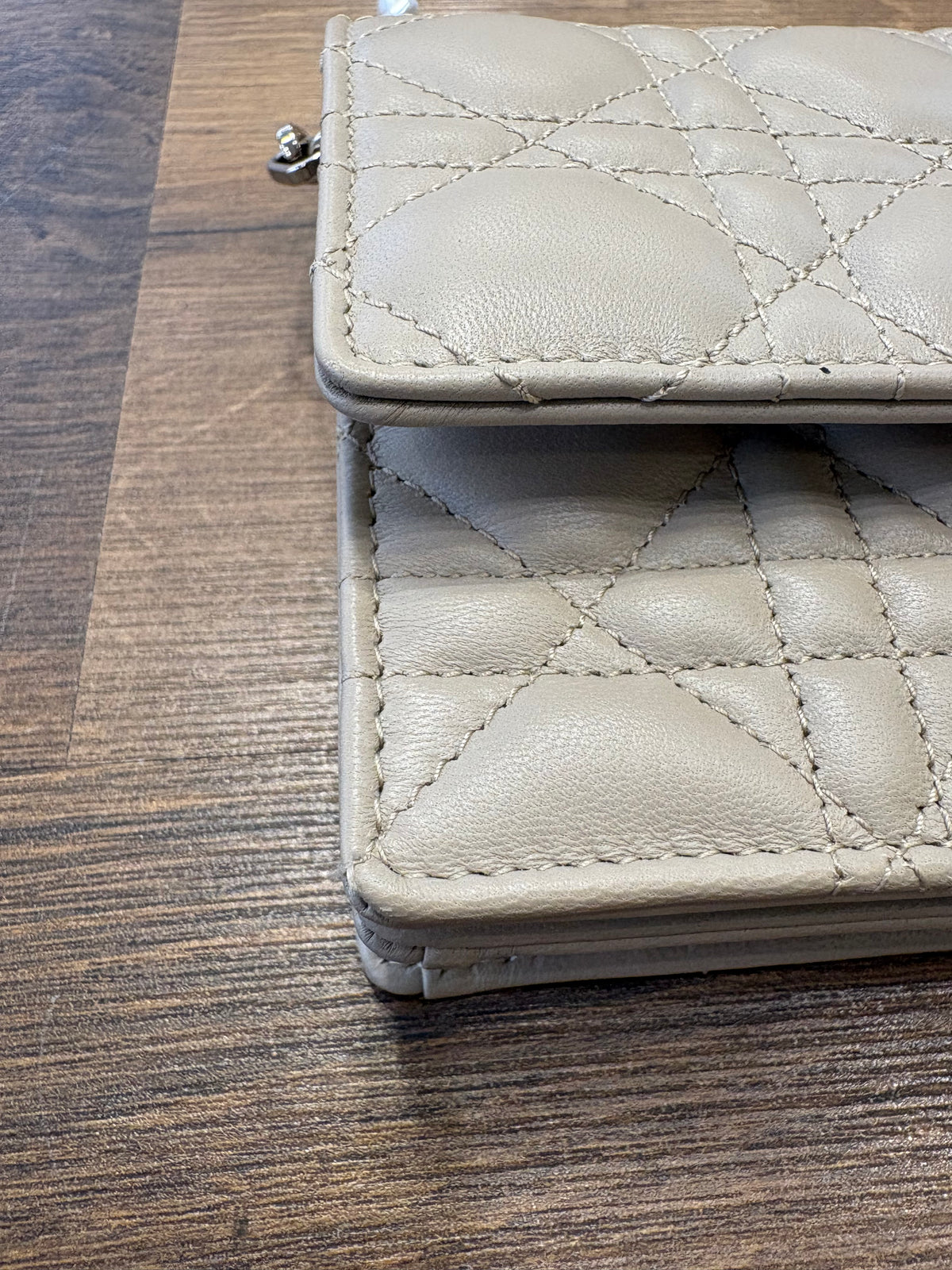 Dior mini borsa My Dior in pelle di agnello Cannage beige. Nuovo