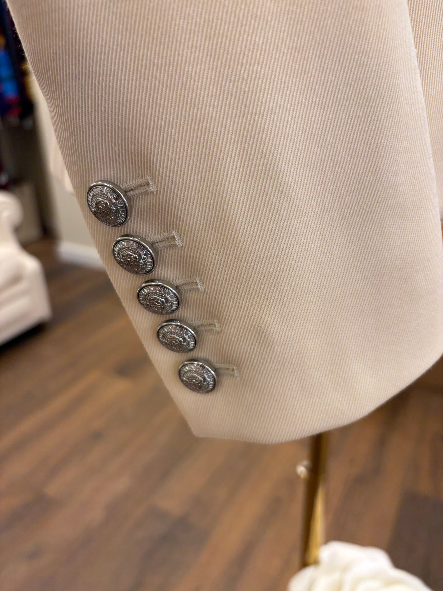 Balmain blazer doppio petto lana