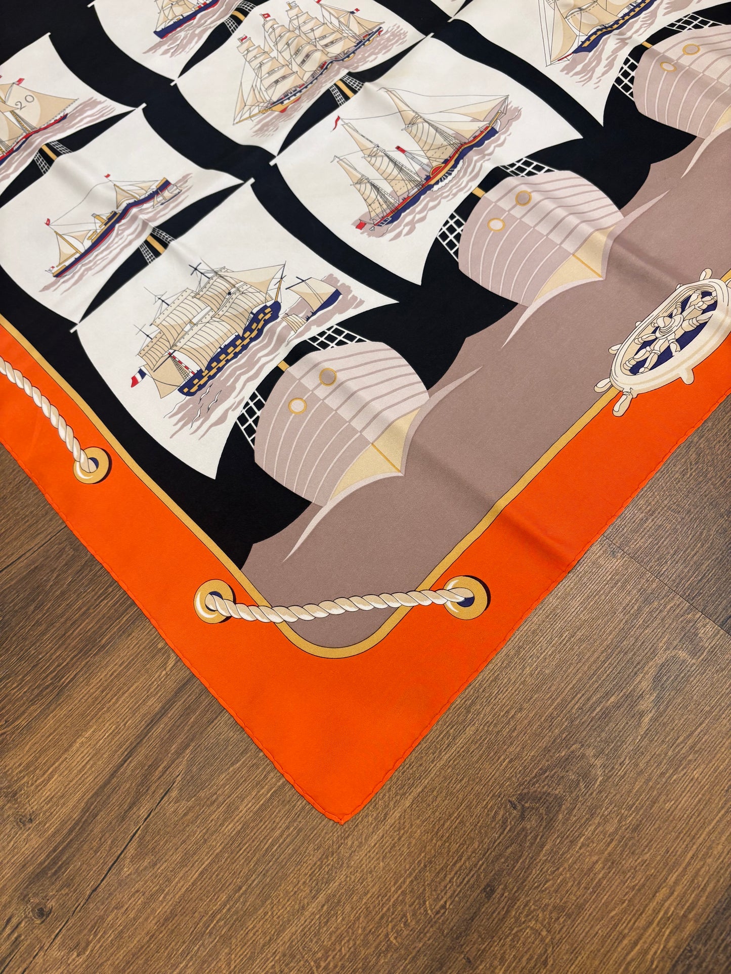 Hermès carre’  seta 90x90 Le Grand Largue