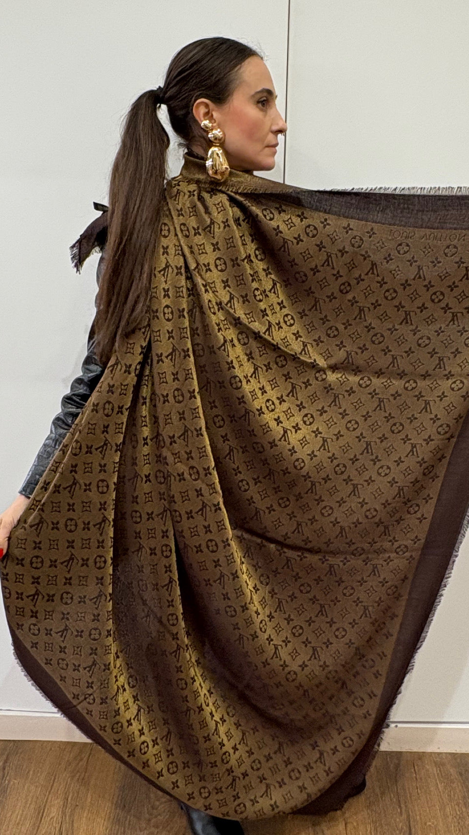 Louis Vuitton scialle Shine moro/bronzo . Nuovo