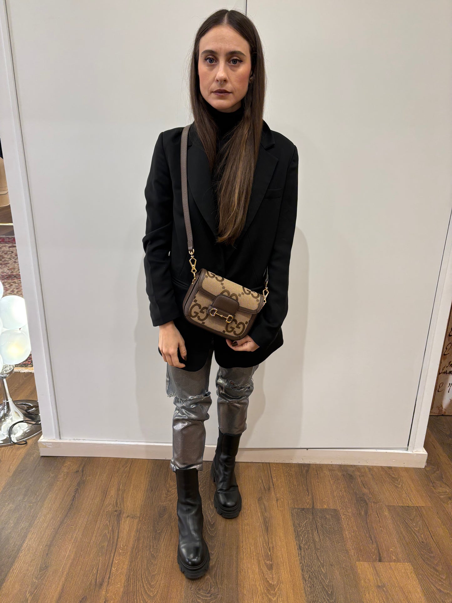 Gucci Horsebit 1955 Jumbo GG nuova