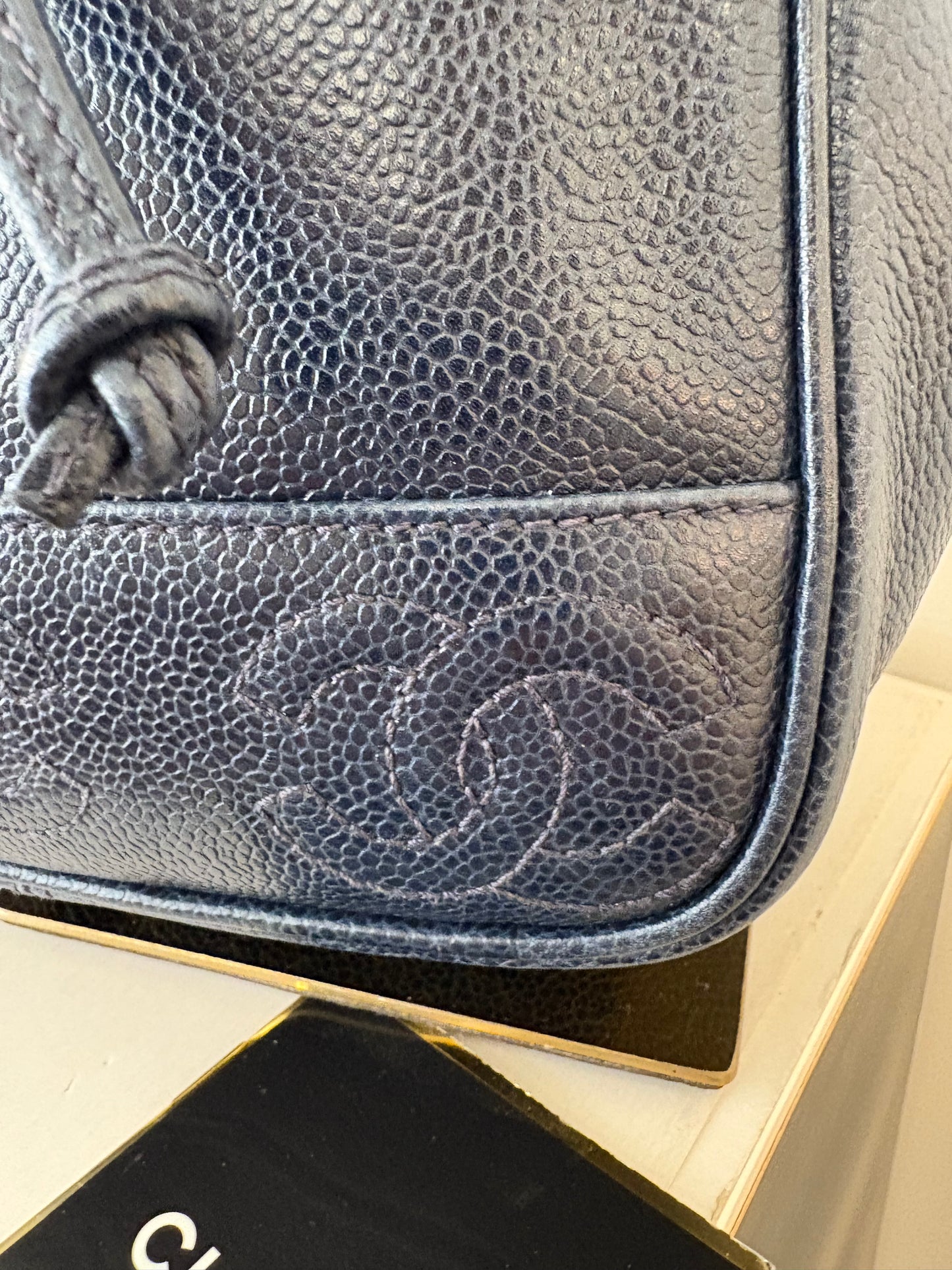 Chanel zaino in pelle blu