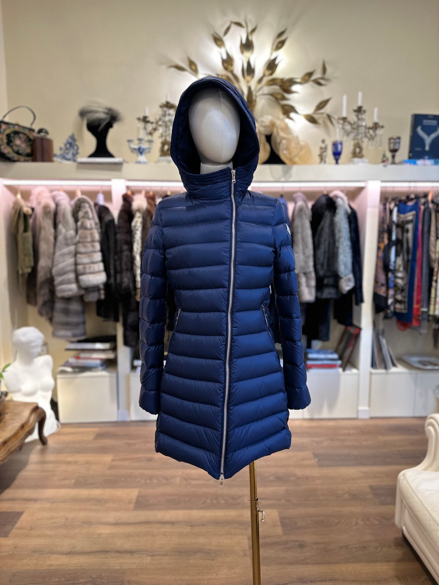 Moncler  piumino azzurro 14 anni 38/40 donna