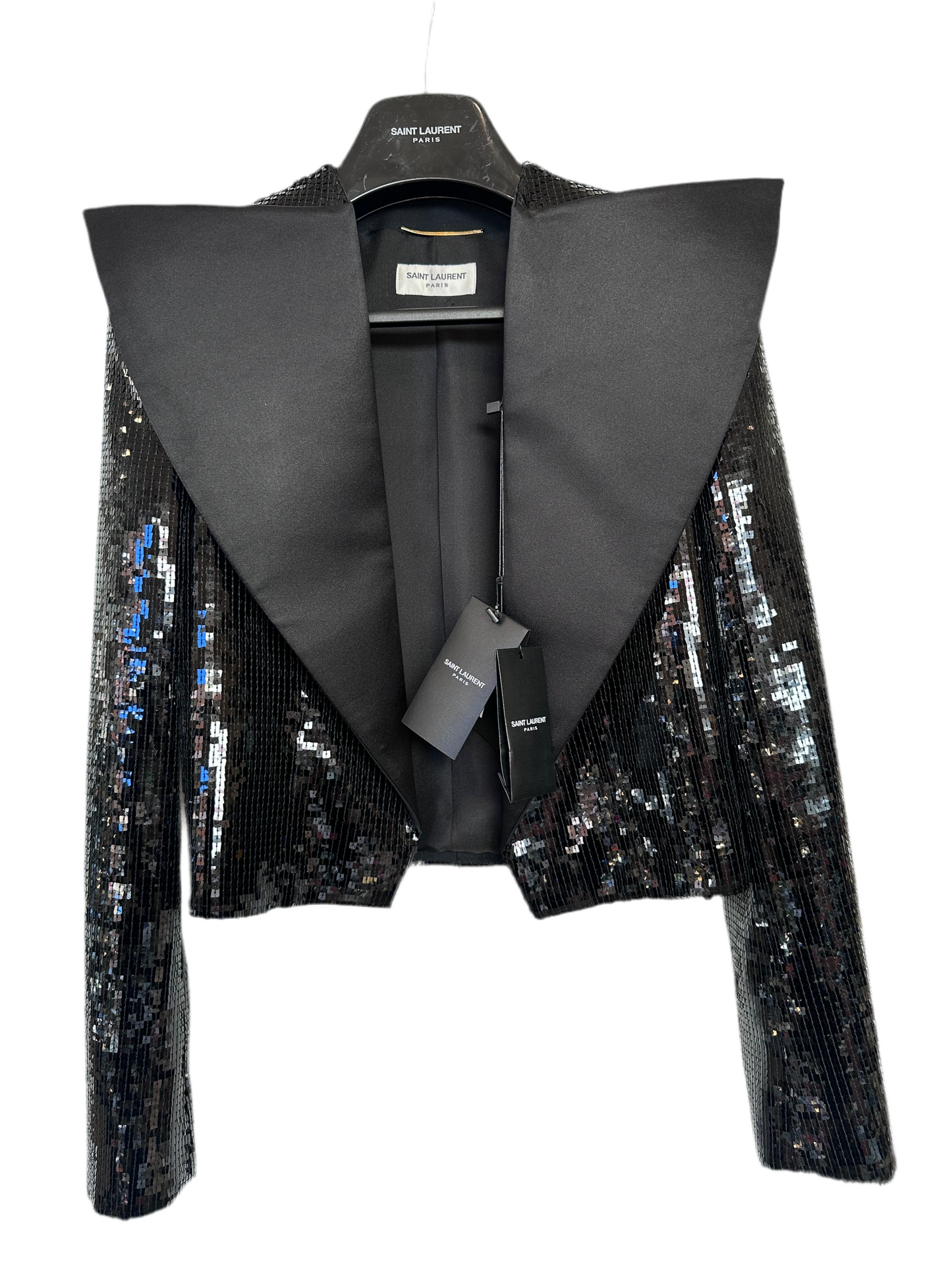Saint Laurent cropped jacket paillettes