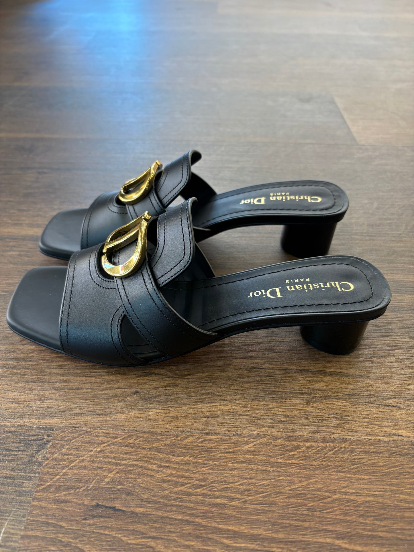 Dior 30 Montaigne in pelle di vitello nera hw gold