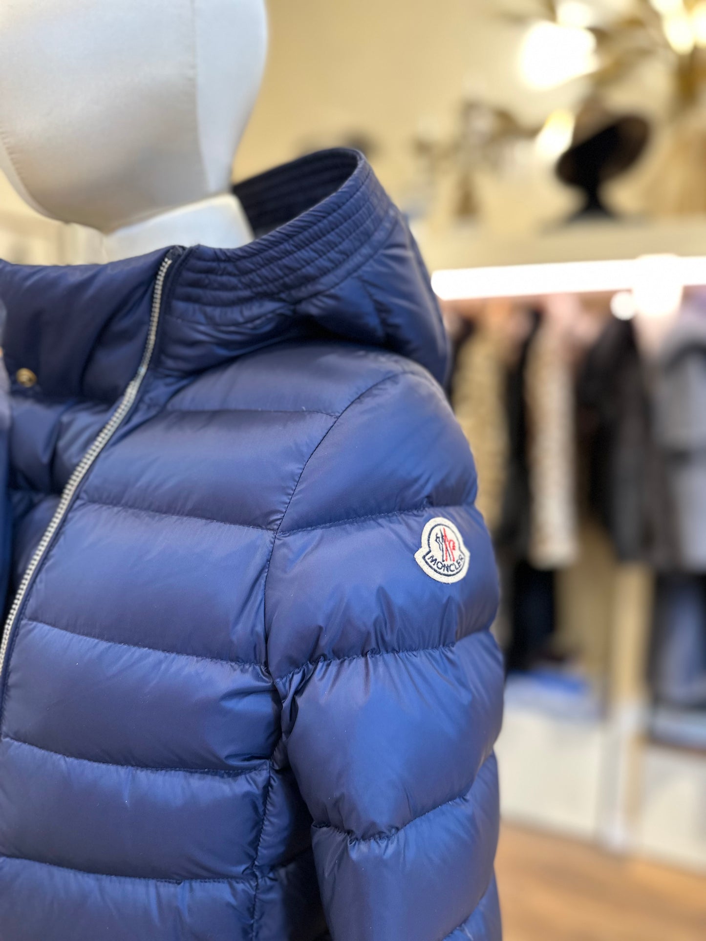 Moncler  piumino azzurro 14 anni 38/40 donna