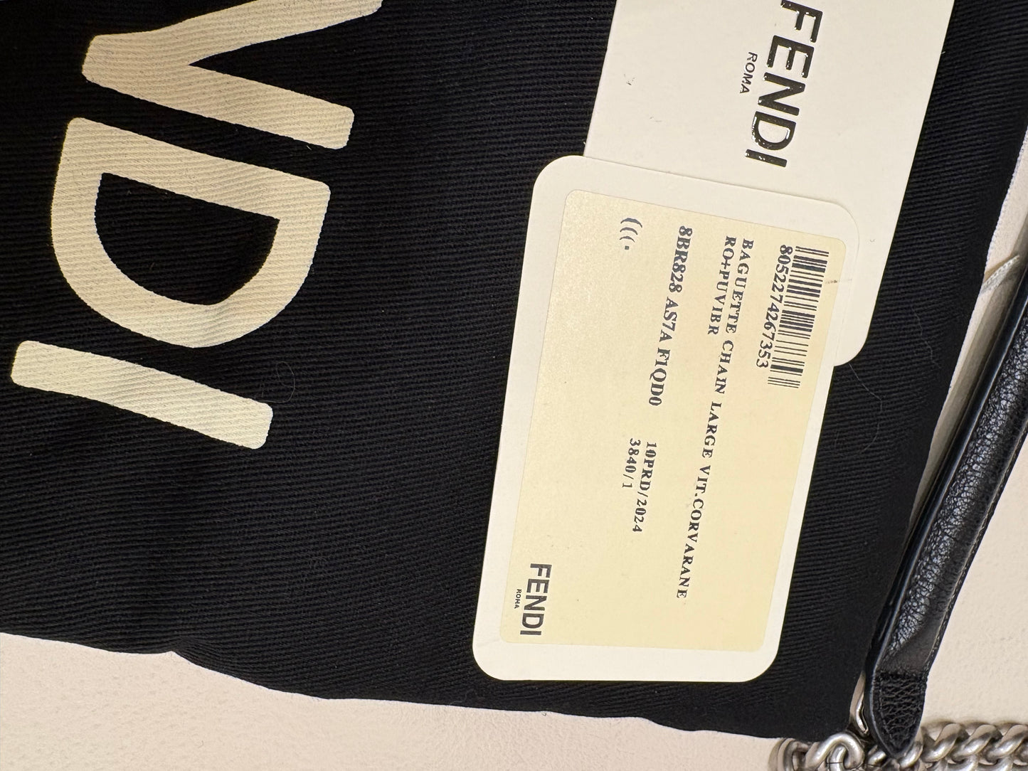 Fendi mini shopping bag macro logo