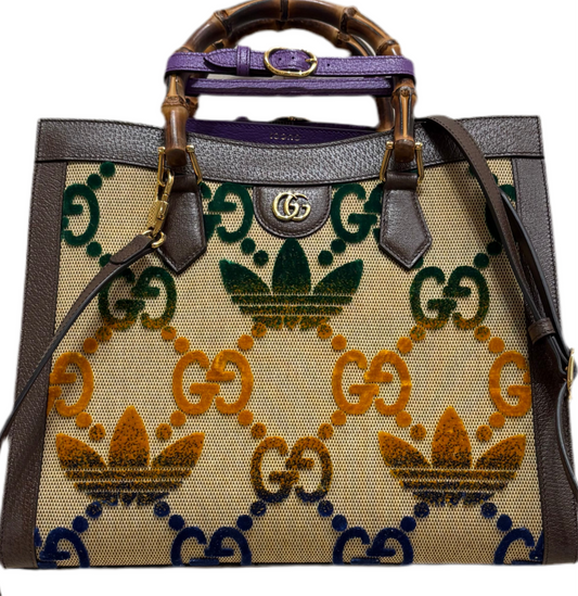 Gucci Diana X Adidas borsa velluto media