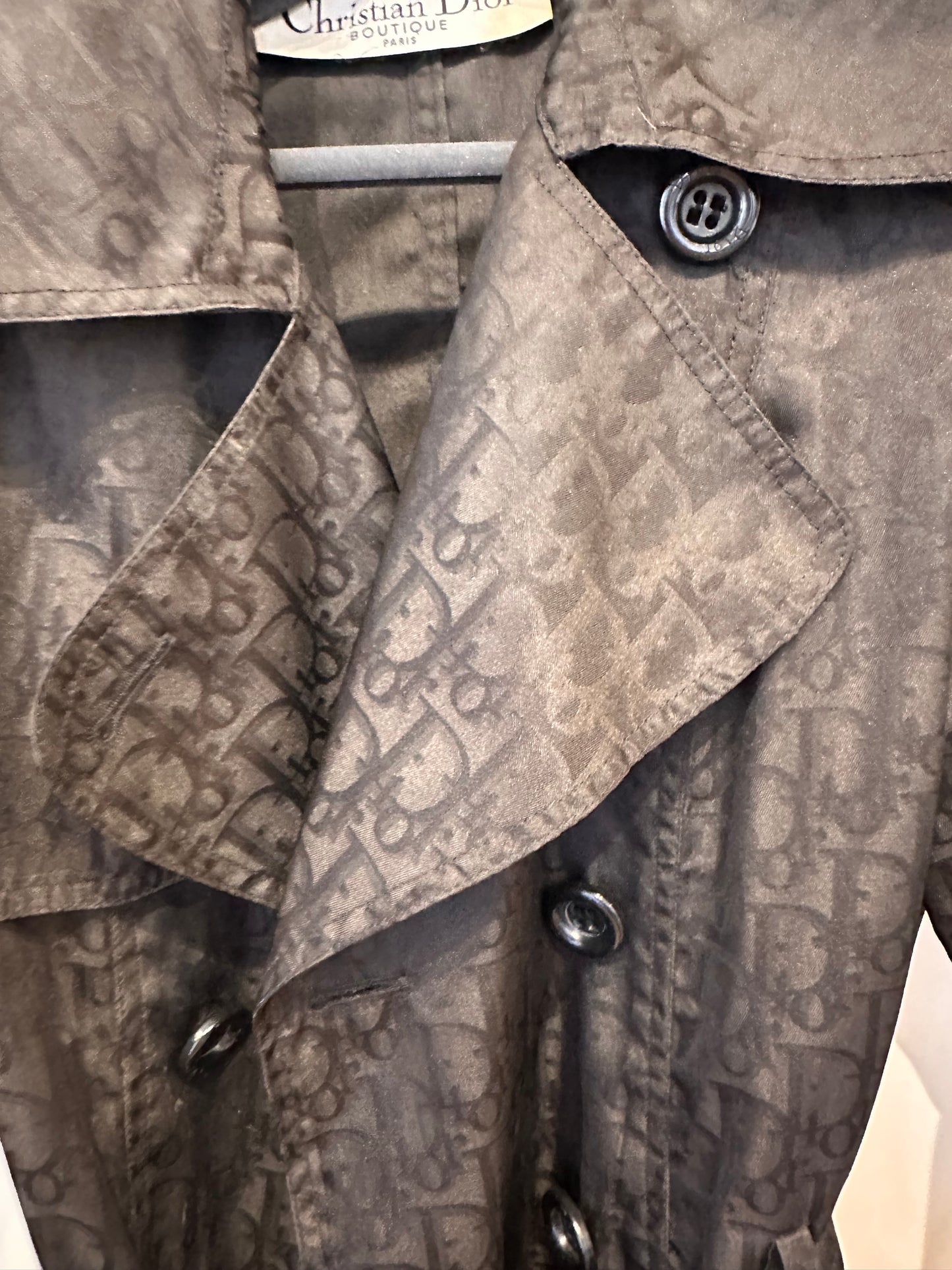 Dior trench sfoderato tecnico con monogram