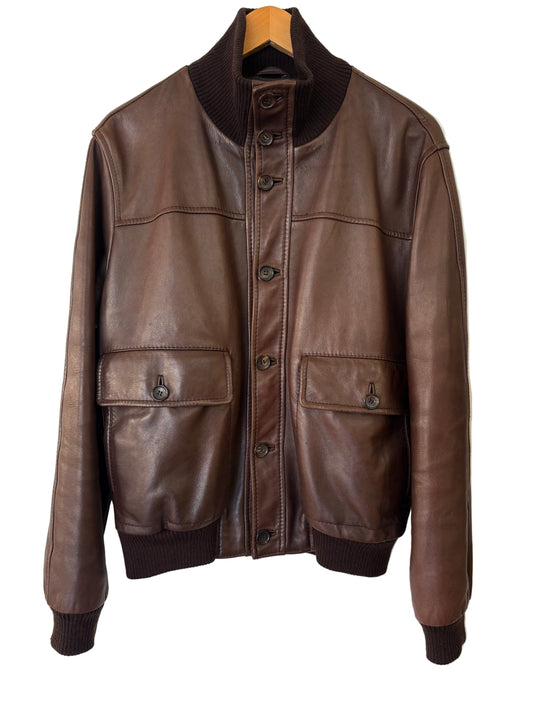 Gucci giacca in pelle da uomo tg50