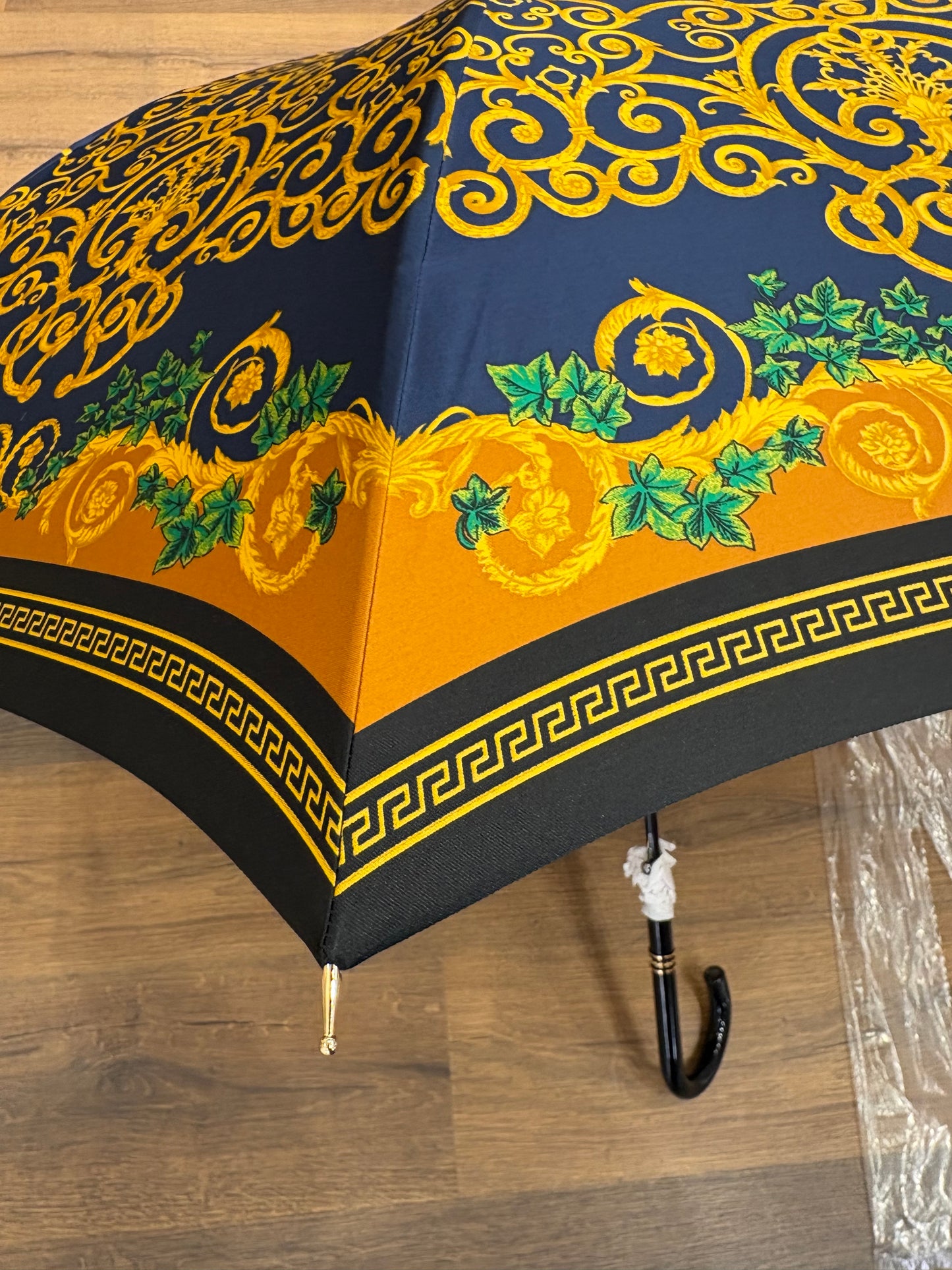 Versace ombrello  barocco blu giallo. Nuovo
